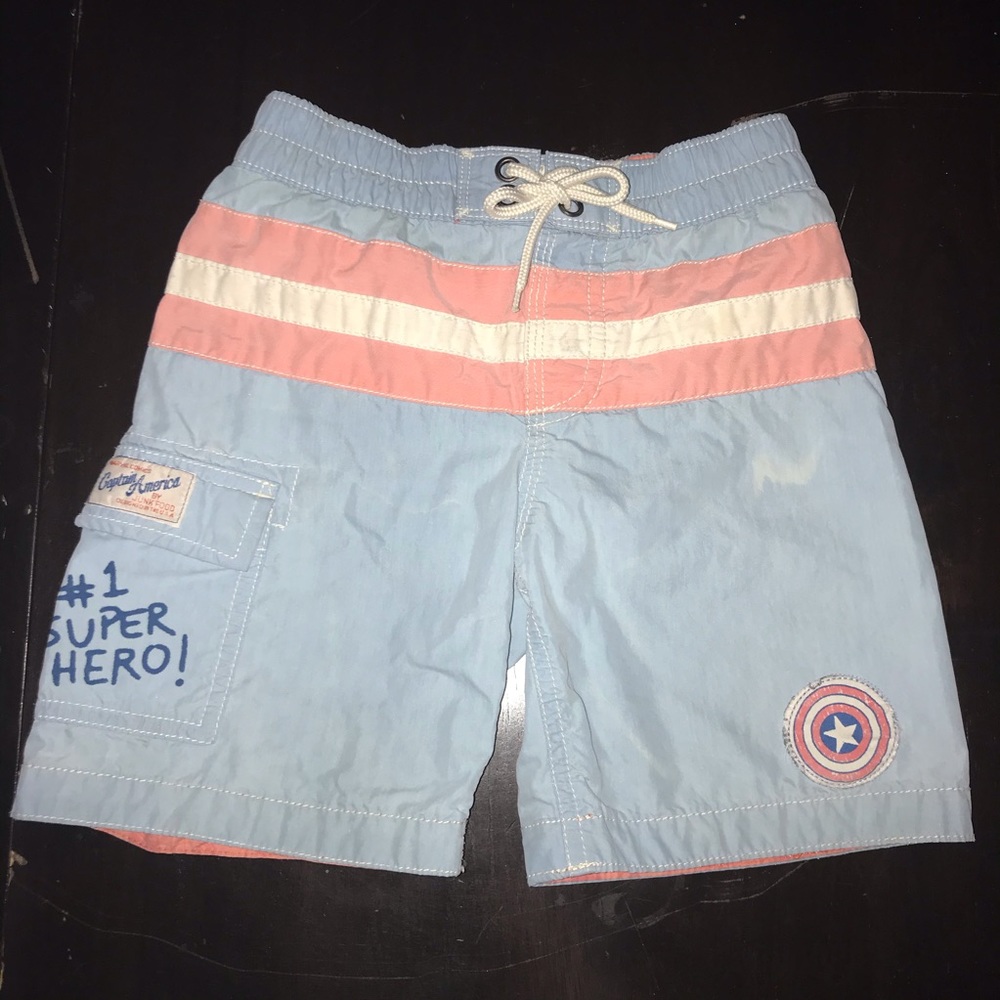 ⚡️Gap Junk Food Boy’s 3T trunks 2012 Captain USA
